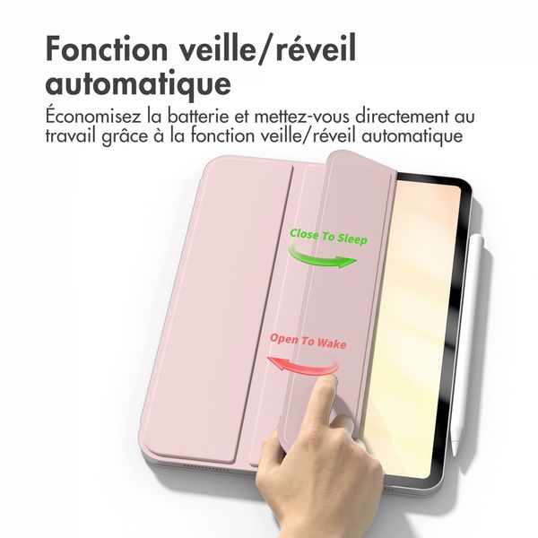 imoshion Magnetic etui de téléphone portefeuille Apple iPad Air 11 pouces (2025) M3 / (2024) M2 / Air 5 (2022) / Air 4 (2020) - Rose