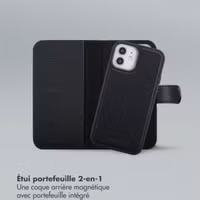 Selencia Étui portefeuille amovible Olyn avec MagSafe Apple iPhone 12 (Pro) - Noir