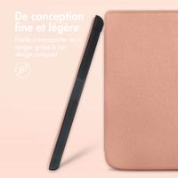 imoshion Étui de liseuse portefeuille Slim Soft Kobo Clara 2E / Tolino Shine 4 - Rose Doré