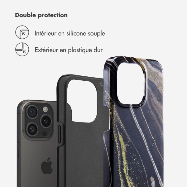 Selencia Coque arrière Vivid Apple iPhone 15 Pro - Chic Marble