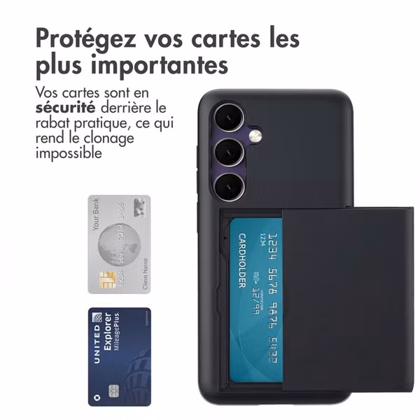 imoshion Coque arrière avec porte-cartes Samsung Galaxy S24 FE - Noir