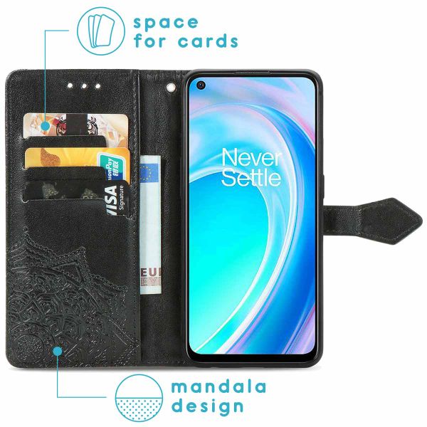 imoshion Etui de téléphone portefeuille Mandala OnePlus Nord CE 2 Lite 5G - Noir