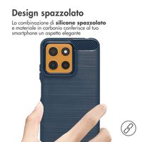 imoshion Coque Brushed Motorola Moto G15 / G15 Power - Bleu foncé