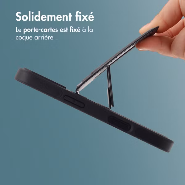 imoshion Coque arrière avec porte-cartes et support Apple iPhone 17 - Noir