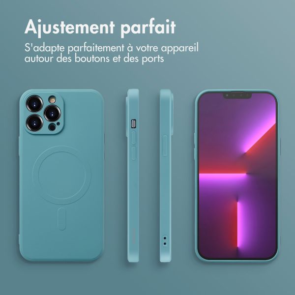 imoshion Coque Couleur avec MagSafe Apple iPhone 13 Pro Max - Smoke Green