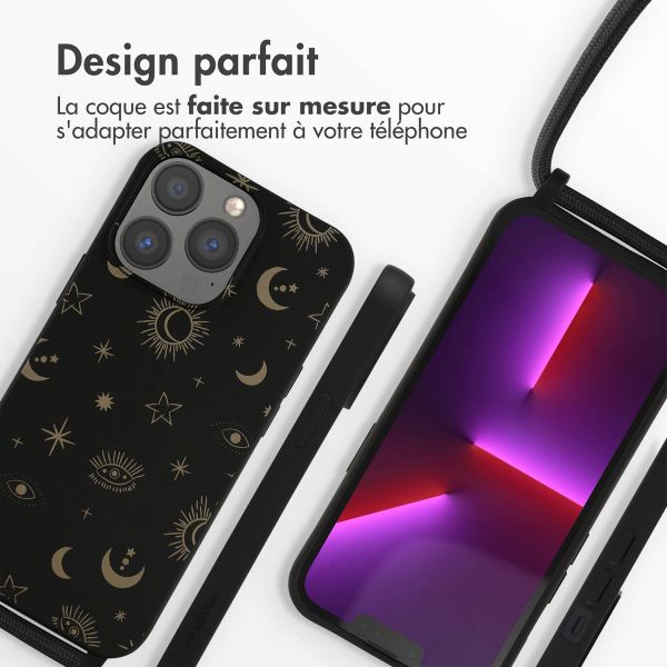 imoshion Coque design en silicone avec cordon iPhone 13 Pro - Sky Black