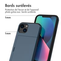 imoshion Coque arrière avec porte-cartes iPhone 13 - Bleu foncé