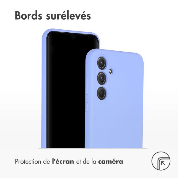 Accezz Coque Liquid Silicone Samsung Galaxy A55 - Violet