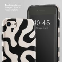 Selencia Coque arrière Vivid Tough iPhone SE (2022 / 2020) / 8 / 7 / 6(s) - Art Wave Black