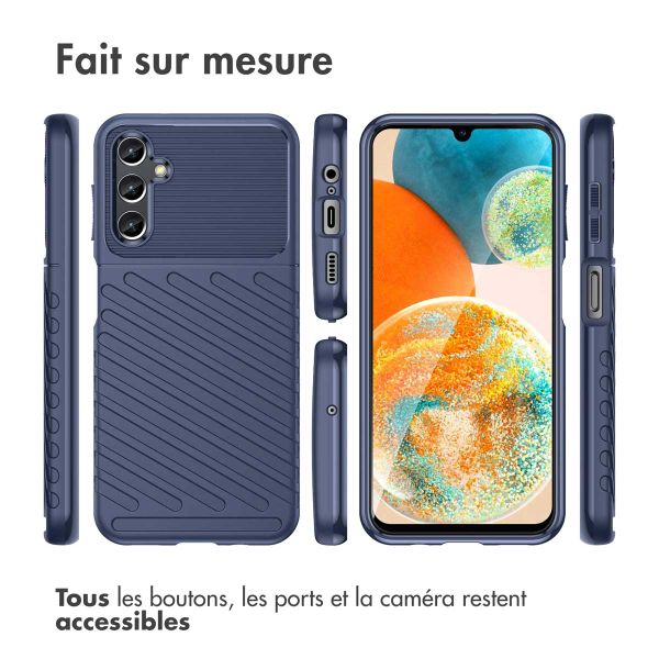 imoshion Coque Arrière Thunder pour Samsung Galaxy A14 (5G/4G) - Bleu foncé