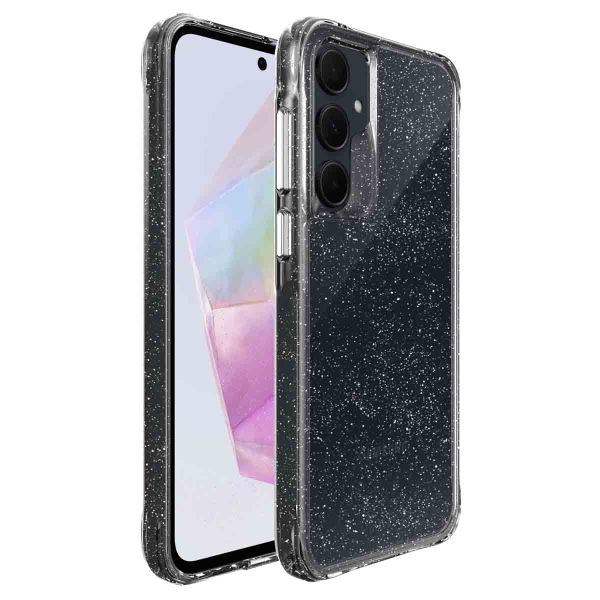 imoshion Coque arrière transparente Pailletée Samsung Galaxy A35 - Argent