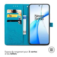 imoshion Etui de téléphone portefeuille Mandala OnePlus Nord CE 4 - Turquoise