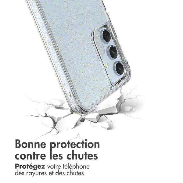 imoshion Coque arrière transparente Pailletée Samsung Galaxy A54 (5G) - Doré