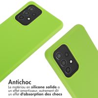 imoshion ﻿Coque en silicone avec cordon Samsung Galaxy A53 - Vert Fluo