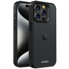 Accezz Coque Givrée Robuste Apple iPhone 15 Pro - Noir