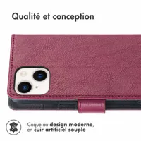 imoshion Étui de téléphone portefeuille Luxe iPhone 13 - Bordeaux