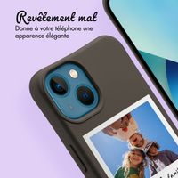 Coque de couleur personnalisée MagSafe avec cordon amovible  et Polaroid iPhone 13 - Black Coffee