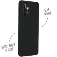 Accezz Coque Liquid Silicone Samsung Galaxy A72 - Noir