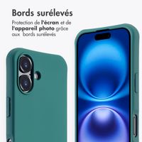 imoshion Coque arrière Color avec cordon amovible et MagSafe Apple iPhone 16 - Vert foncé