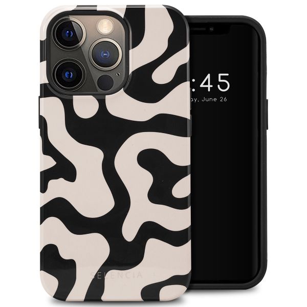 Selencia Coque arrière Vivid Tough iPhone 13 Pro - Art Wave Black