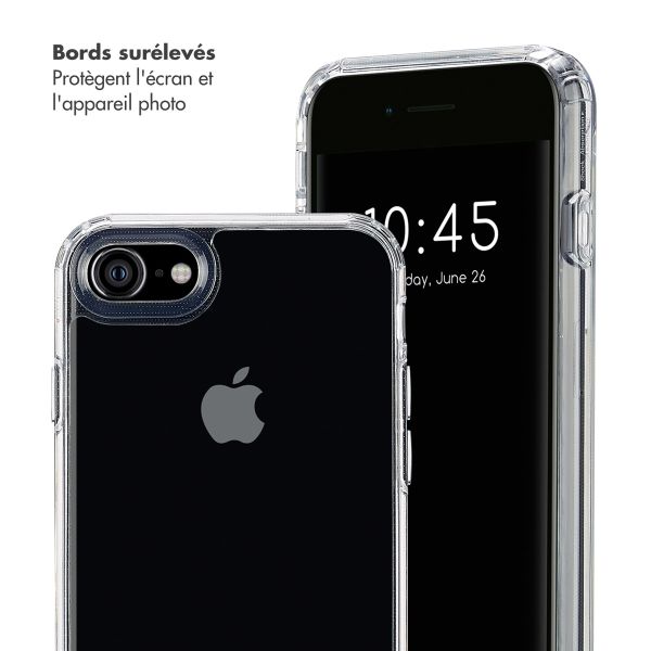 Selencia Coque avec crochets amovibles Apple iPhone SE (2022 / 2020) / 8 / 7 - Transparent