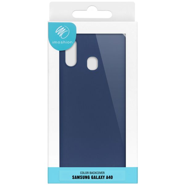 imoshion Coque Couleur Samsung Galaxy A40 - Bleu foncé