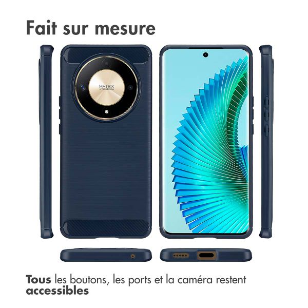 imoshion Coque Brushed Honor Magic 6 Lite - Bleu foncé