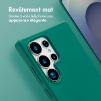 imoshion Coque arrière Color avec cordon amovible et MagSafe Samsung Galaxy S25 Ultra - Vert foncé