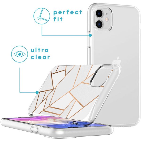 imoshion Coque Design iPhone 11 - White Graphic