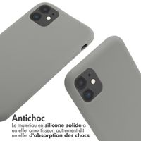 imoshion Coque en silicone avec cordon Apple iPhone 11 - Gris clair