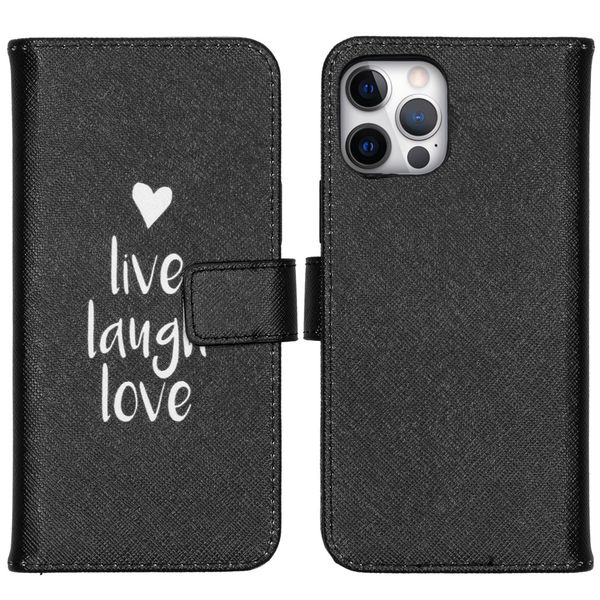 imoshion Coque silicone design iPhone 12 (Pro) - Live Laugh Love