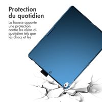 Accezz Étui de tablette Clavier QWERTY iPad 10.2 pouces (2019/2020/2021) / iPad Pro 10.5 (2017) - Bleu foncé