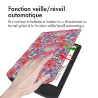 imoshion Design Slim Hard Case Sleepcover Pocketbook Verse / Verse Pro / Verse Pro Color / Vivlio Light / Light HD - Flower Watercolor