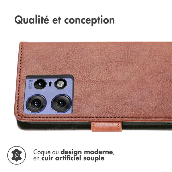 imoshion Étui de télephone portefeuille Motorola Edge 50 Pro - Marron