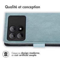 imoshion Étui de téléphone portefeuille Xiaomi Poco X6 Pro - Bleu clair