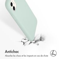 Accezz Coque Liquid Silicone Apple iPhone 11 - Sky Blue