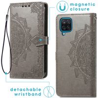 imoshion Etui de télephone Mandala Samsung Galaxy A12 - Gris