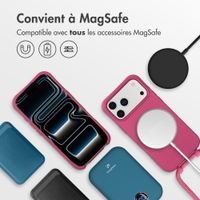 imoshion Coque arrière Color avec cordon amovible et MagSafe Apple iPhone 17 Pro Max - Raspberry