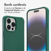 imoshion Coque arrière Color avec cordon amovible et MagSafe Apple iPhone 14 Pro Max - Vert foncé