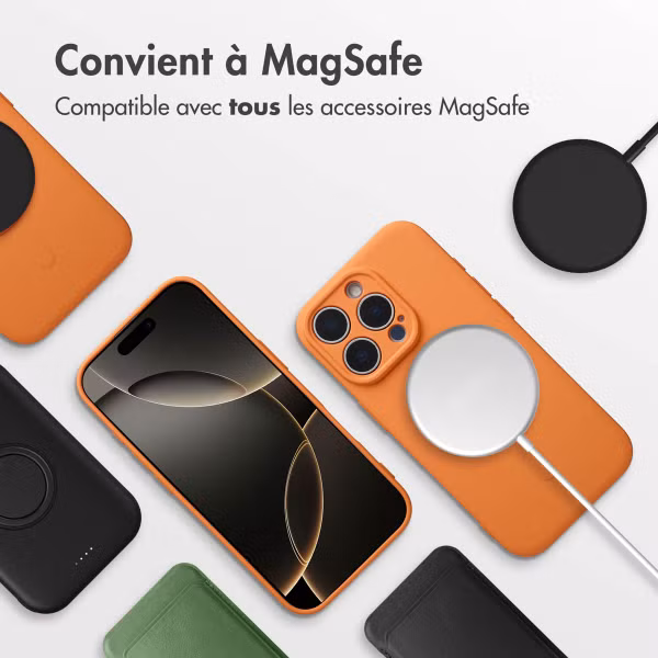imoshion Coque Couleur avec MagSafe Apple iPhone 16 Pro Max - Neon Orange
