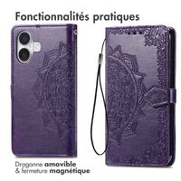 imoshion Etui de téléphone portefeuille Mandala iPhone 16 - Violet