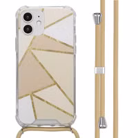 imoshion Coque Design avec cordon Apple iPhone 12 (Pro) - Beige Graphic