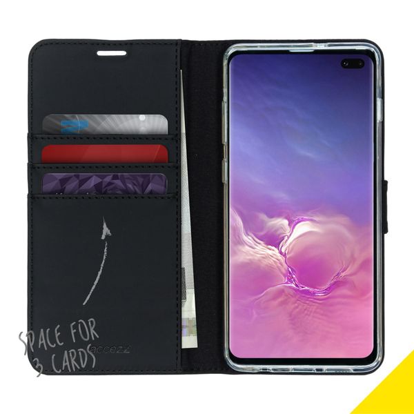 Accezz Étui de télephone Wallet Samsung Galaxy S10 Plus - Noir