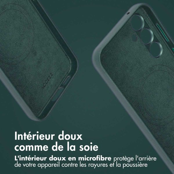 Accezz Étui de téléphone portefeuille en cuir 2-en-1 avec MagSafe Samsung Galaxy S24 Plus - Cedar Green