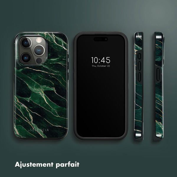 Selencia Coque arrière Vivid Tough iPhone 15 Pro - Chic Marble Quartz