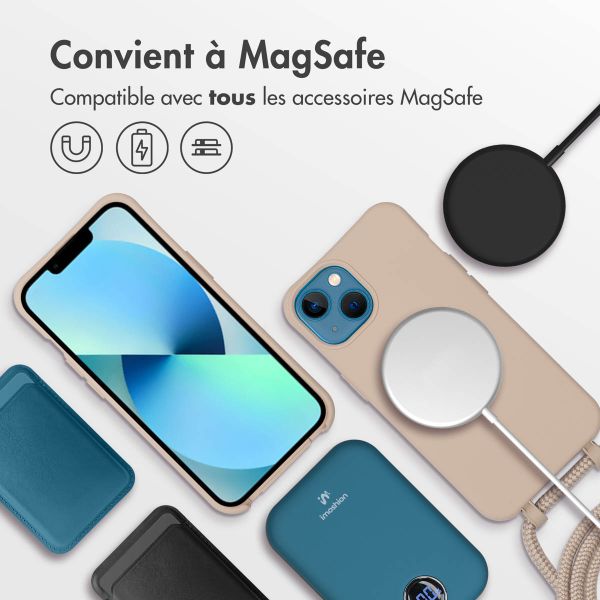 imoshion Coque de couleur avec cordon amovible MagSafe iPhone 13 - Nude