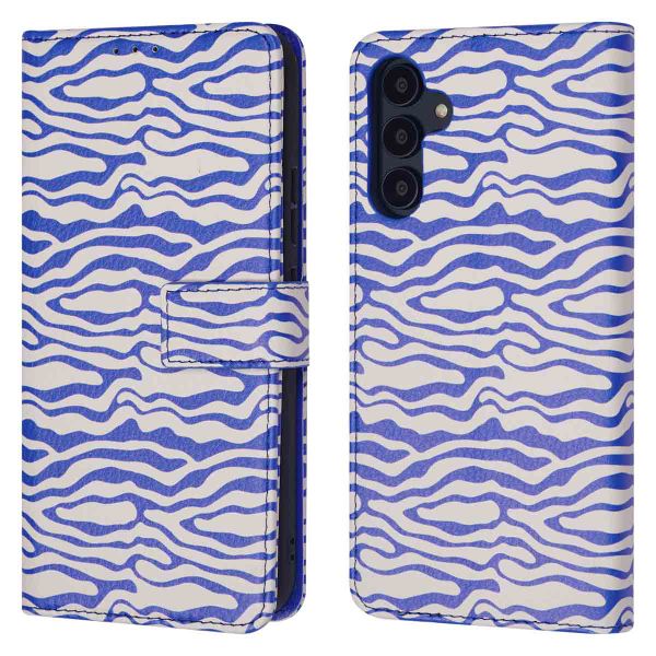 imoshion ﻿Étui de téléphone portefeuille Design Samsung Galaxy A54 (5G) - White Blue Stripes