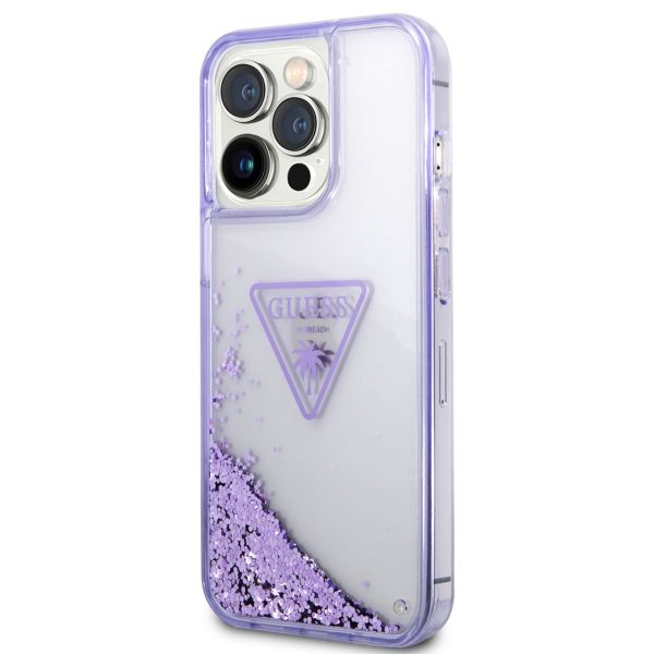 Guess Coque Liquid Glitter iPhone 14 Pro - Lila