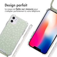 imoshion Coque Design avec cordon Apple iPhone 11 - Smoke Green Flowers