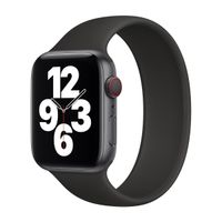 Apple Bracelet Boucle unique en Silicone Apple Watch | 44/45/46/49 mm - Taille 7 - Black